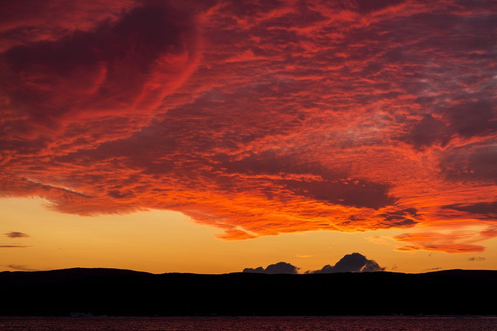 Detail of Midnight Sun Lights Clouds, Hudson Bay, Nunavut Territory, Canada by Anonymous