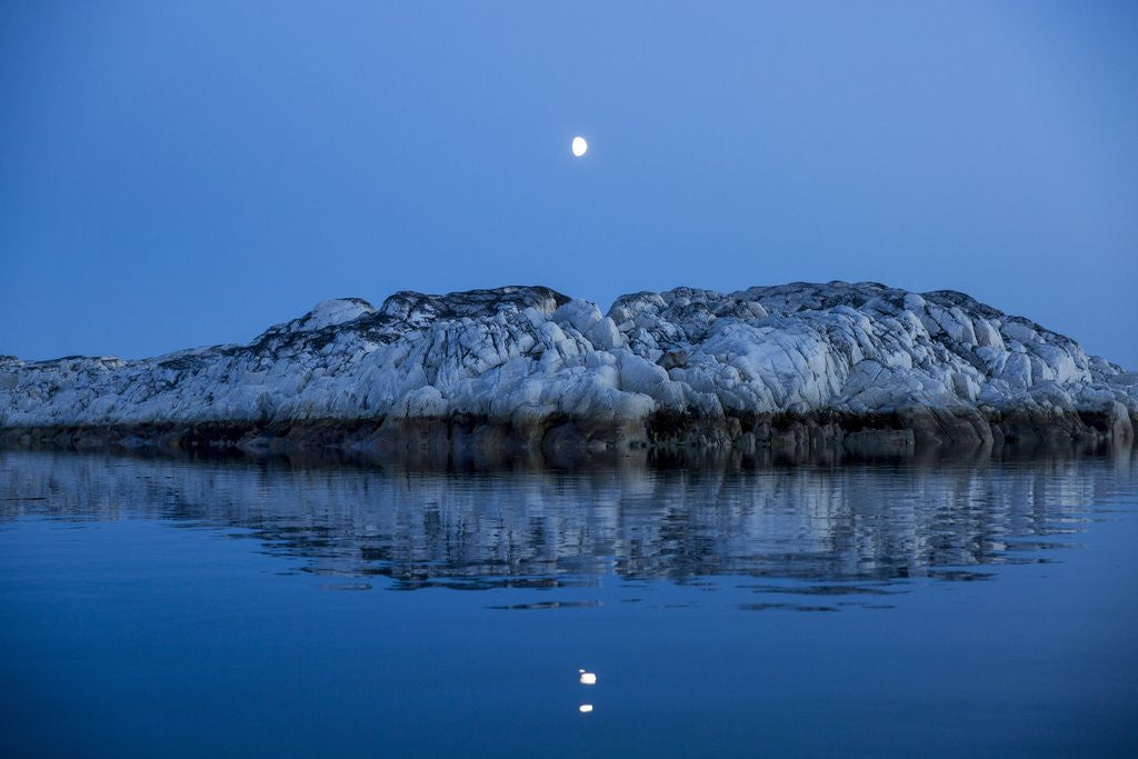 Detail of Moonrise over Marble Island, Nunavut Territory, Canada by Anonymous