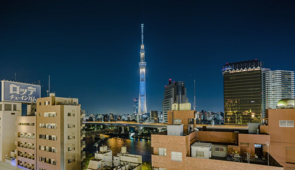 Detail of Asakusa, the town and the Tokyo Sky Tree by Anonymous