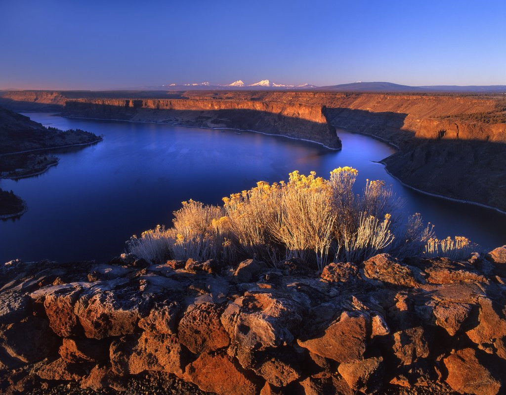 Detail of Lake Billy Chinook from Cove Palisades overlook at sunrise by Anonymous