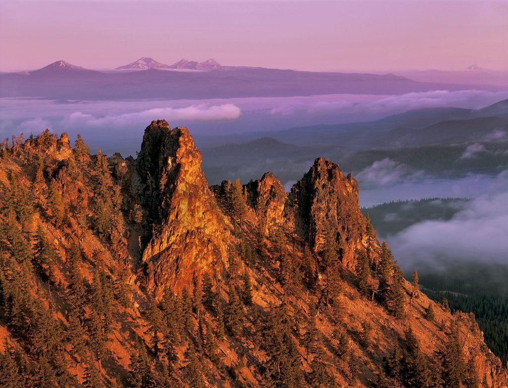 Detail of Morning light on Paulina Peak by Anonymous