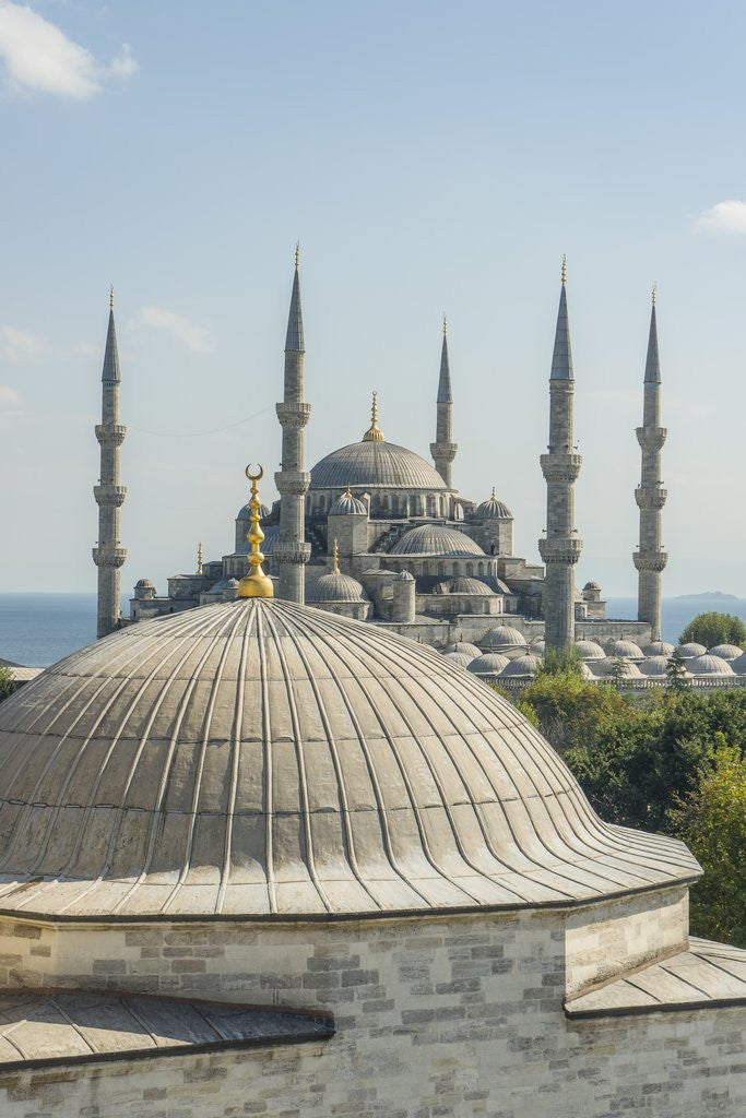 Detail of Firuz Aga mosque and Sultan Ahamet Camii (Blue Mosque) by Anonymous