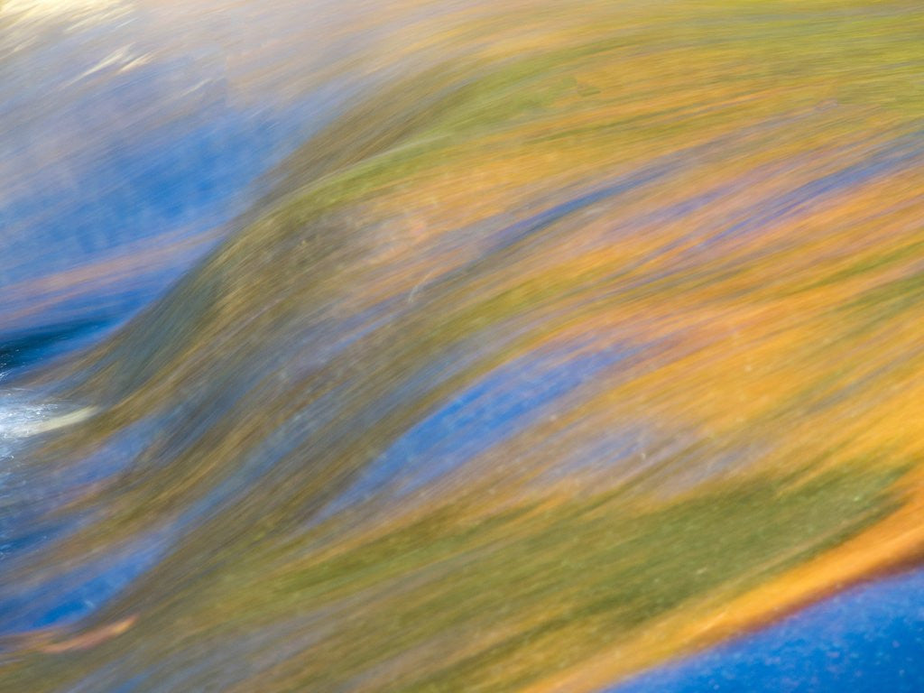 Detail of Trees reflect in cascade above Bond Falls on the Middle Fork of the Ontonagon river near Paulding in by Anonymous