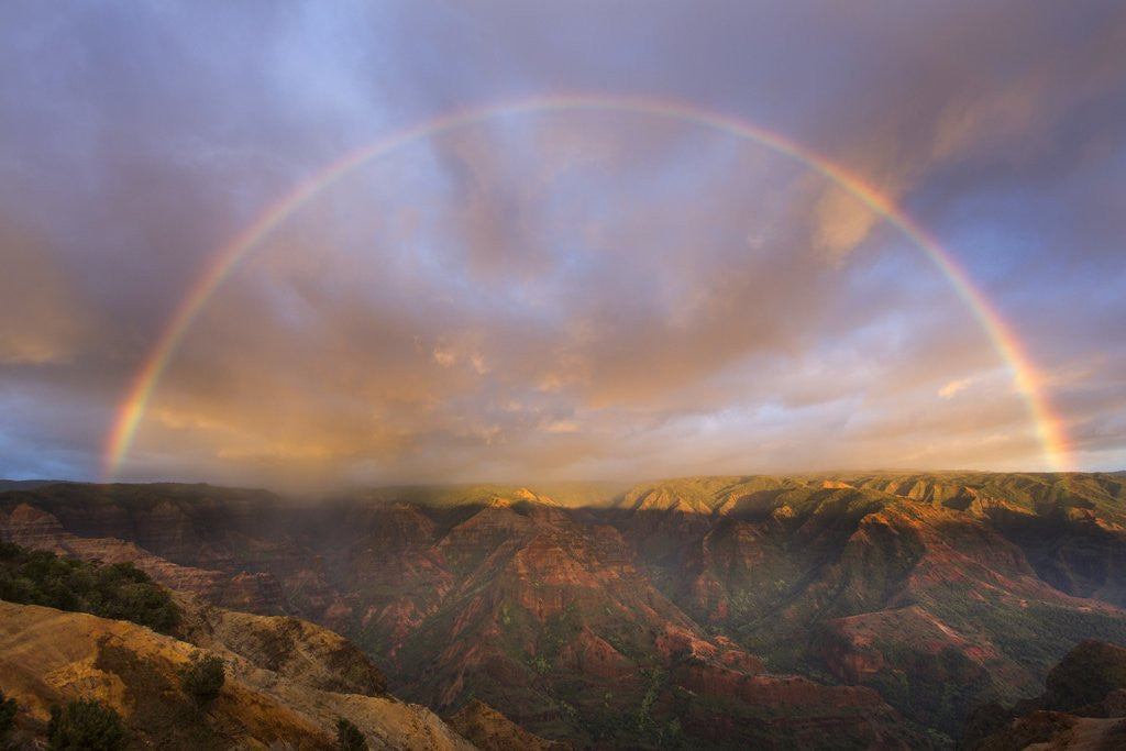 Detail of Sunset Rainbow, Waimea Canyon, Kauai, Hawaii by Anonymous