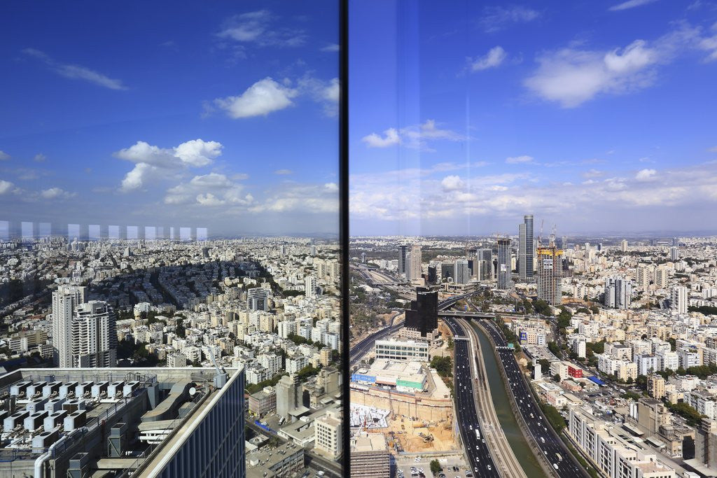 Detail of The city view from the Azrieli observatory. by Anonymous