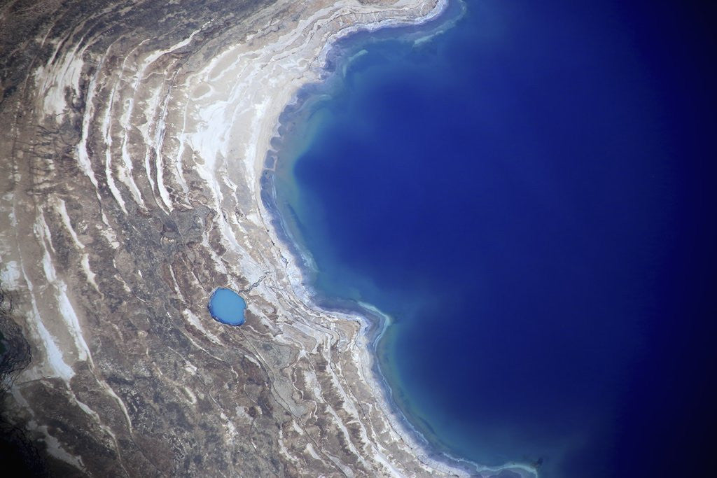 Detail of Dead Sea from above. by Anonymous