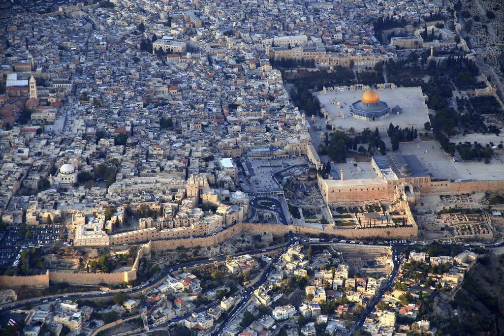 Detail of Air View of the old city. by Anonymous