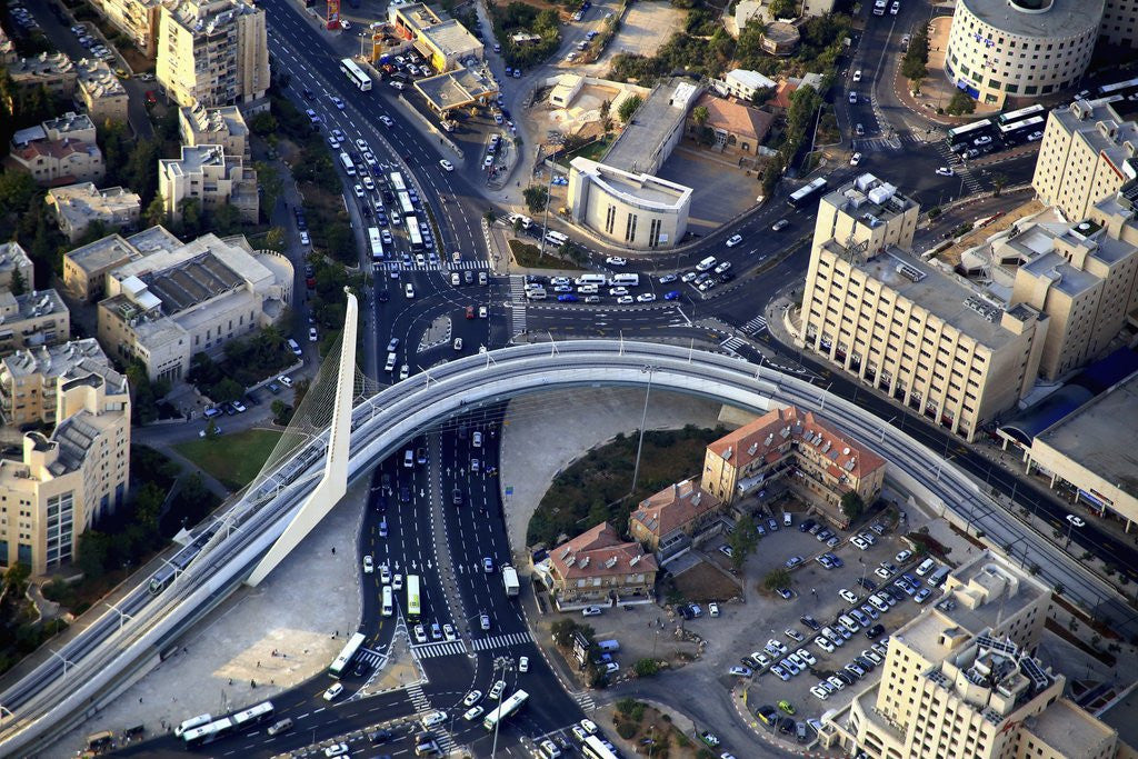 Detail of Air View of the Calatrava bridge. by Anonymous