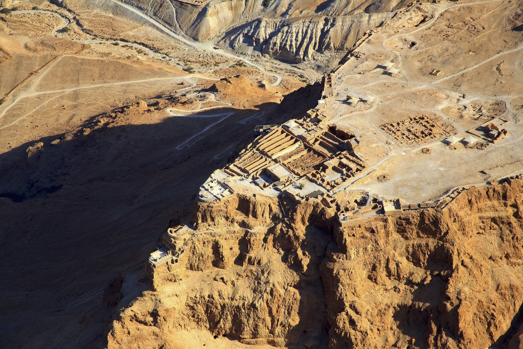 Detail of Masada from Above. by Corbis