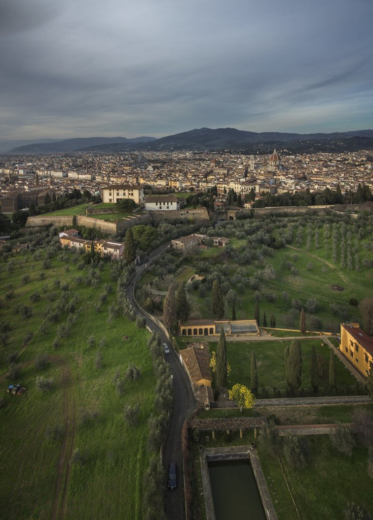 Detail of Air view of the town by drone by Anonymous