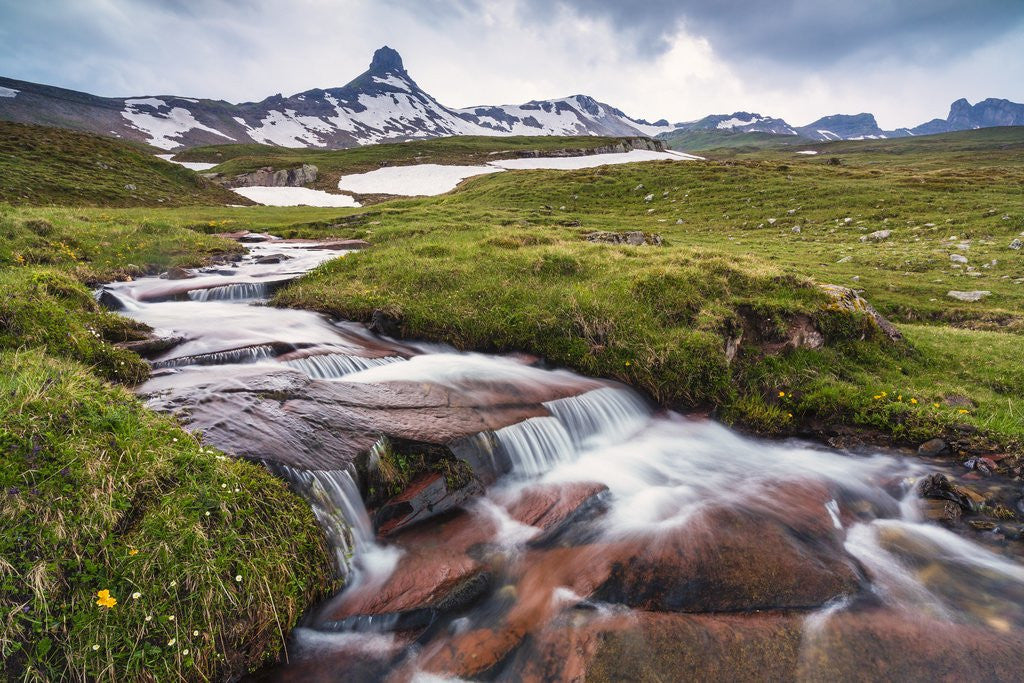 Detail of Mountain creek at the Swiss Tectonic Arena Sardona by Anonymous