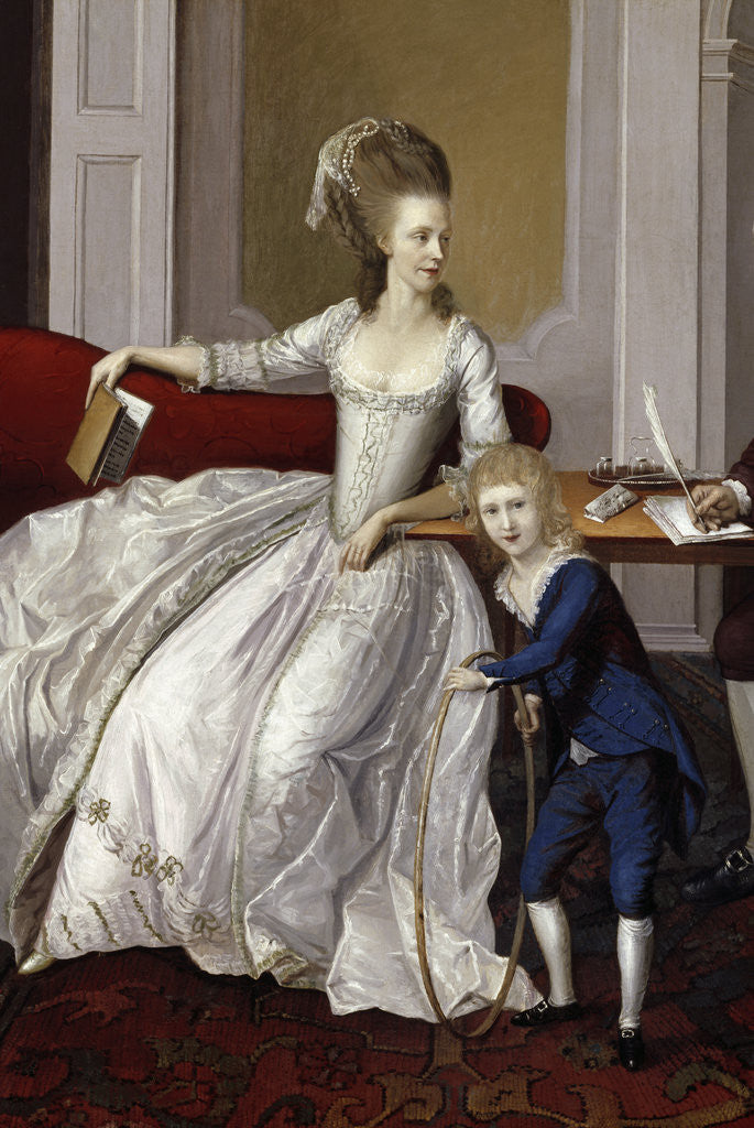 Detail of Group Portrait of the James Family by Anonymous