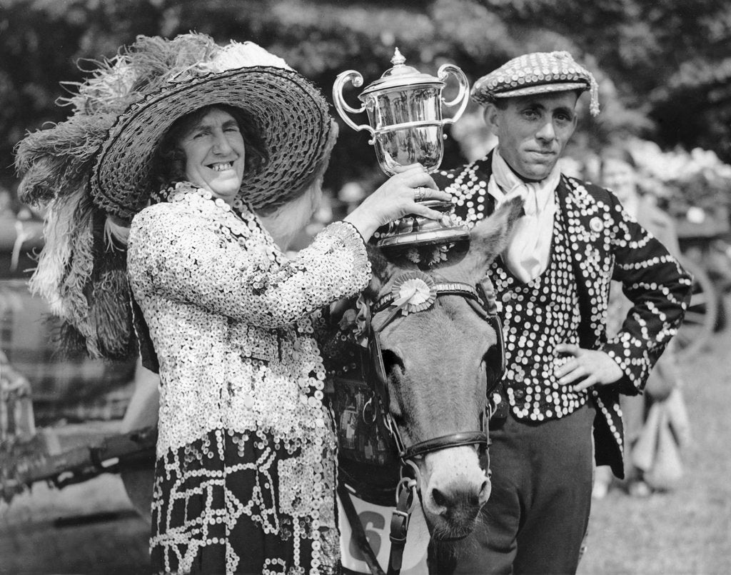 Detail of Pearly King and Queen by Associated Newspapers