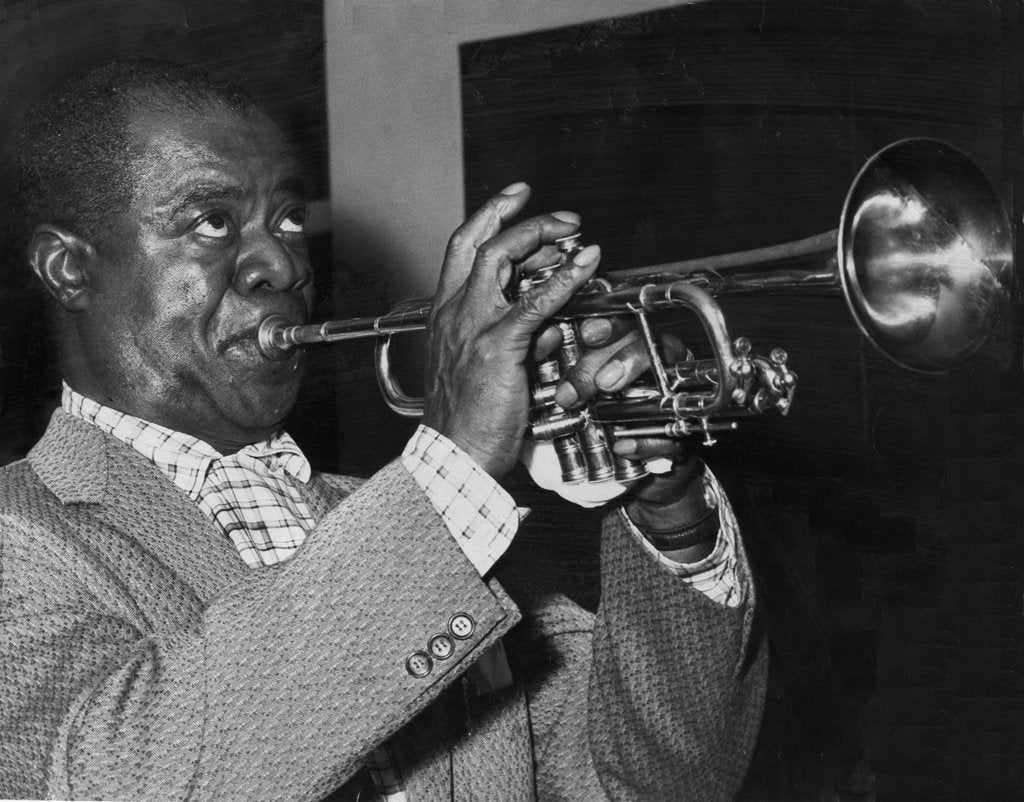 Detail of Louis Armstrong plays by Associated Newspapers