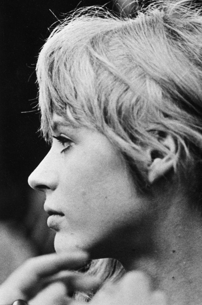 Detail of Marianne Faithfull in profile by Associated Newspapers
