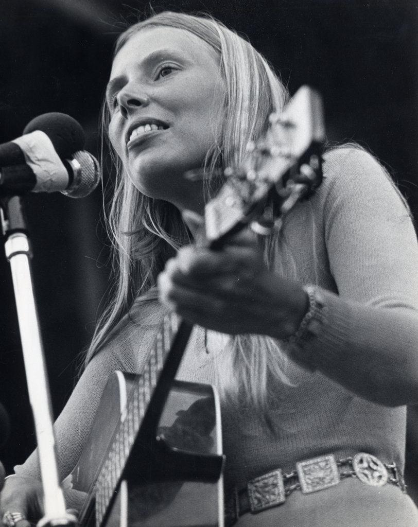 Detail of Joni Mitchell at a pop festival by Associated Newspapers