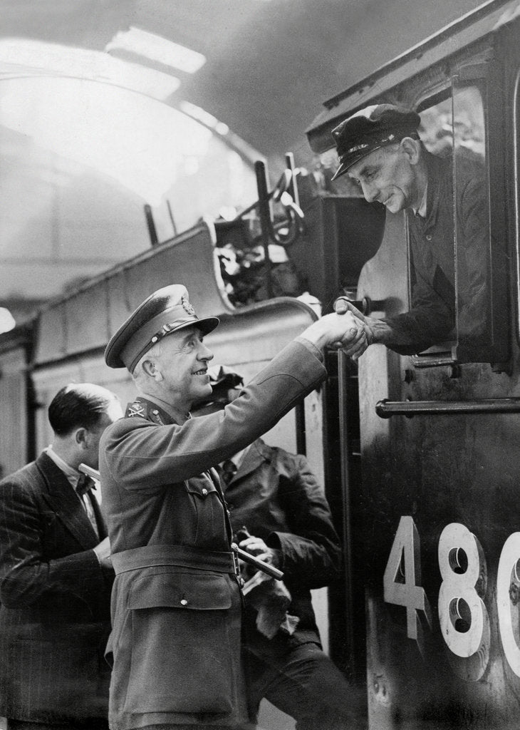 Detail of Last Home Forces special train 1945 by Associated Newspapers