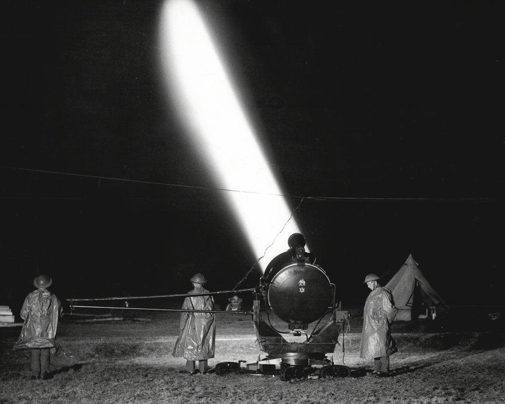 Detail of Home Defence searchlight by Associated Newspapers
