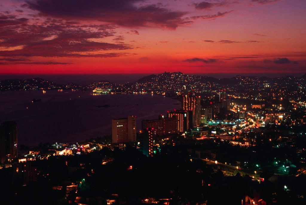 Detail of Acapulco at Twilight by Corbis