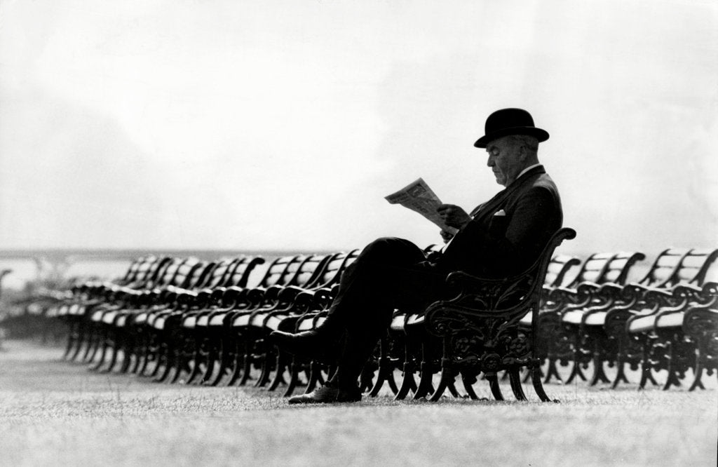 Detail of Checking the form at Ascot by Associated Newspapers