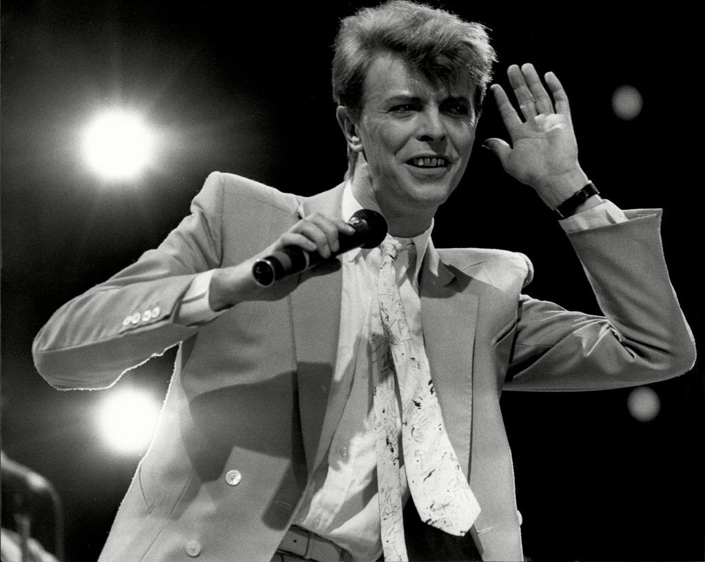 Detail of David Bowie in concert by Associated Newspapers