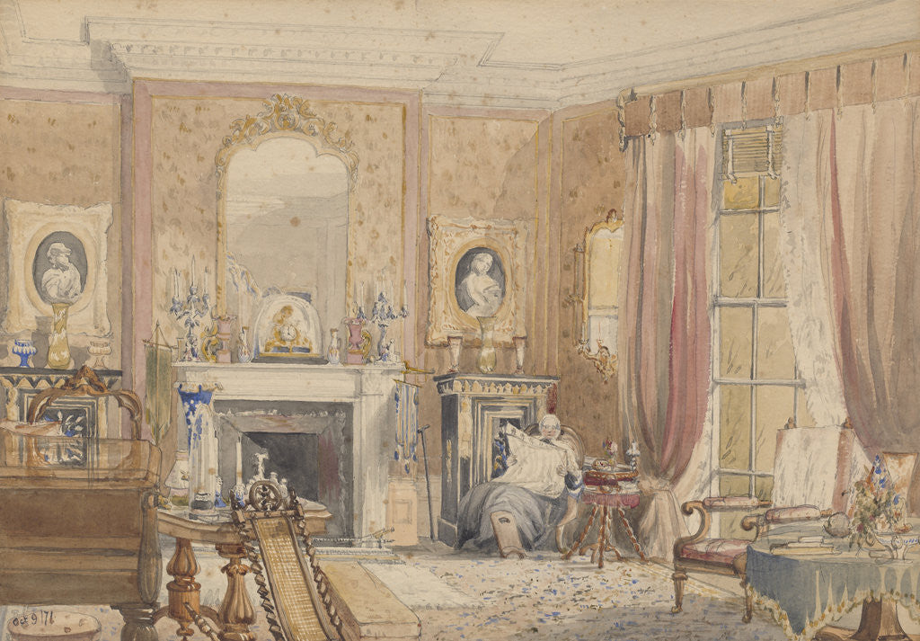 Detail of The Drawing Room at Bryn Glâs,  Newport Mon[mouthshire] by Julia Mackworth