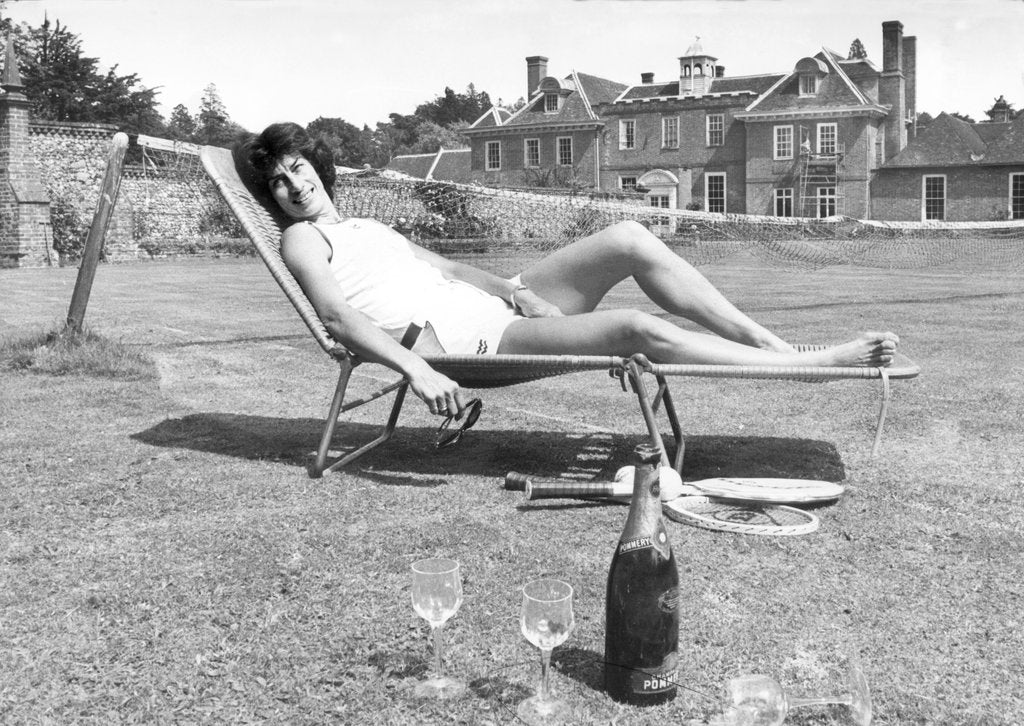 Detail of Tennis Player, Virginia Wade by Associated Newspapers