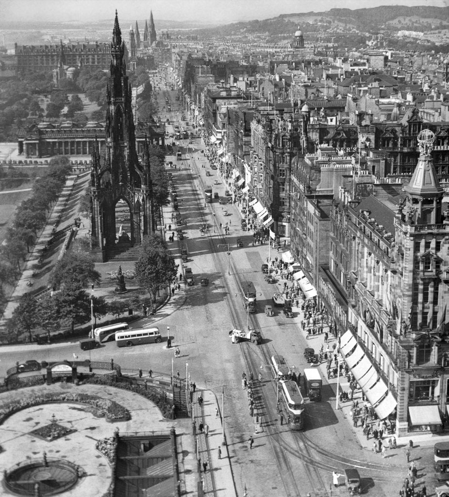 Detail of Princes Street Edinburgh by Associated Newspapers