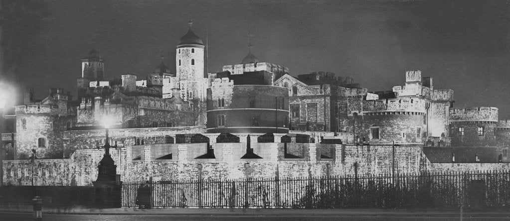 Detail of A Floodlit Tower Of London by Associated Newspapers