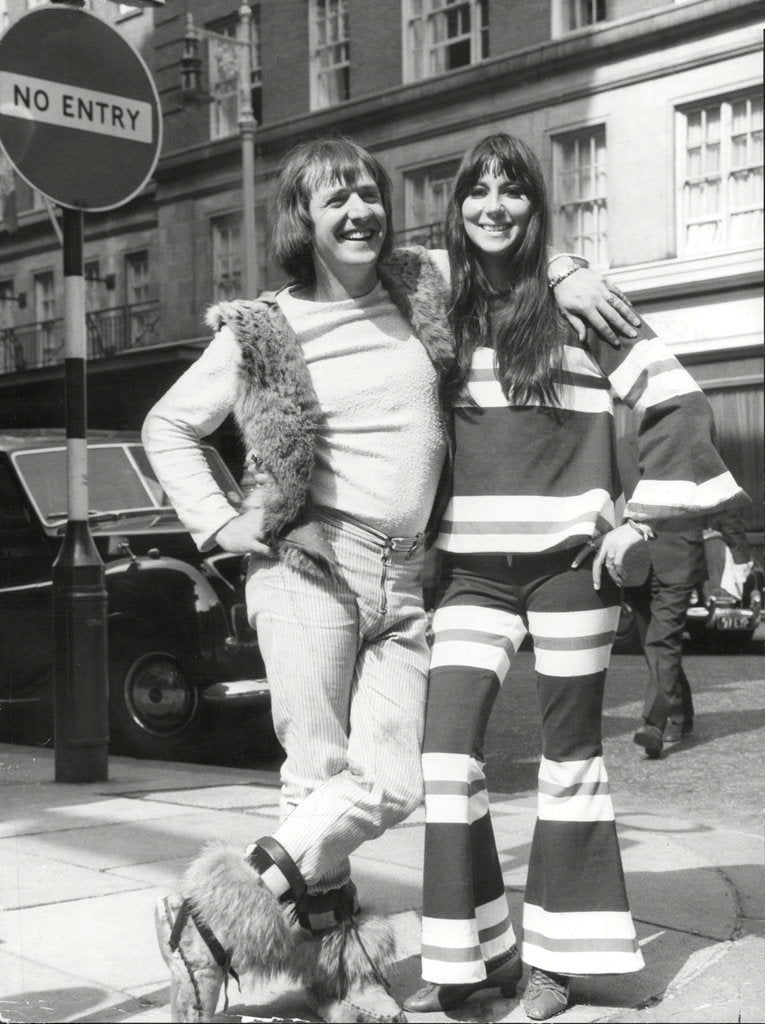 Detail of Sonny and Cher in London by Associated Newspapers