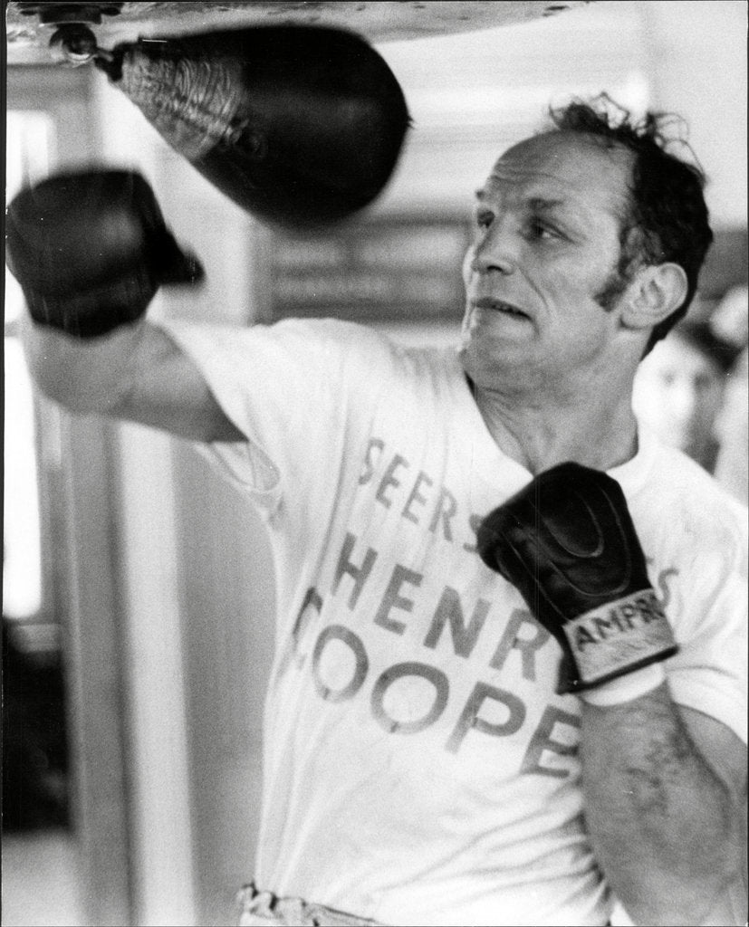 Detail of Henry Cooper, boxer, training by Associated Newspapers