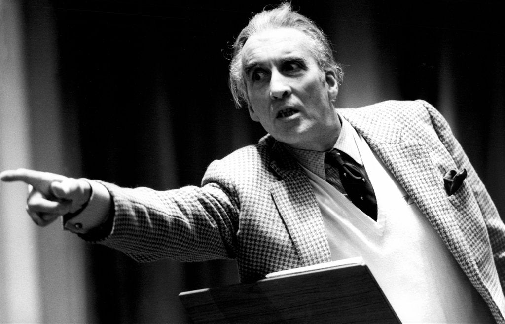 Detail of Christopher Lee points by Associated Newspapers