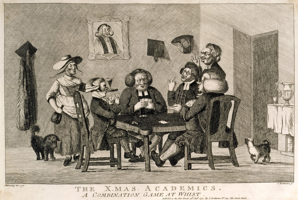 Detail of The X.mas Academics / A Combination Game at Whist by J. Bretherton