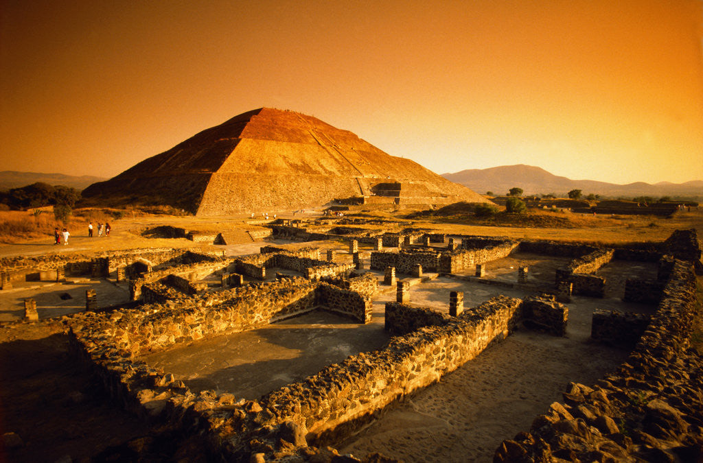 Detail of Teotihuacan's Pyramid of the Sun by Anonymous