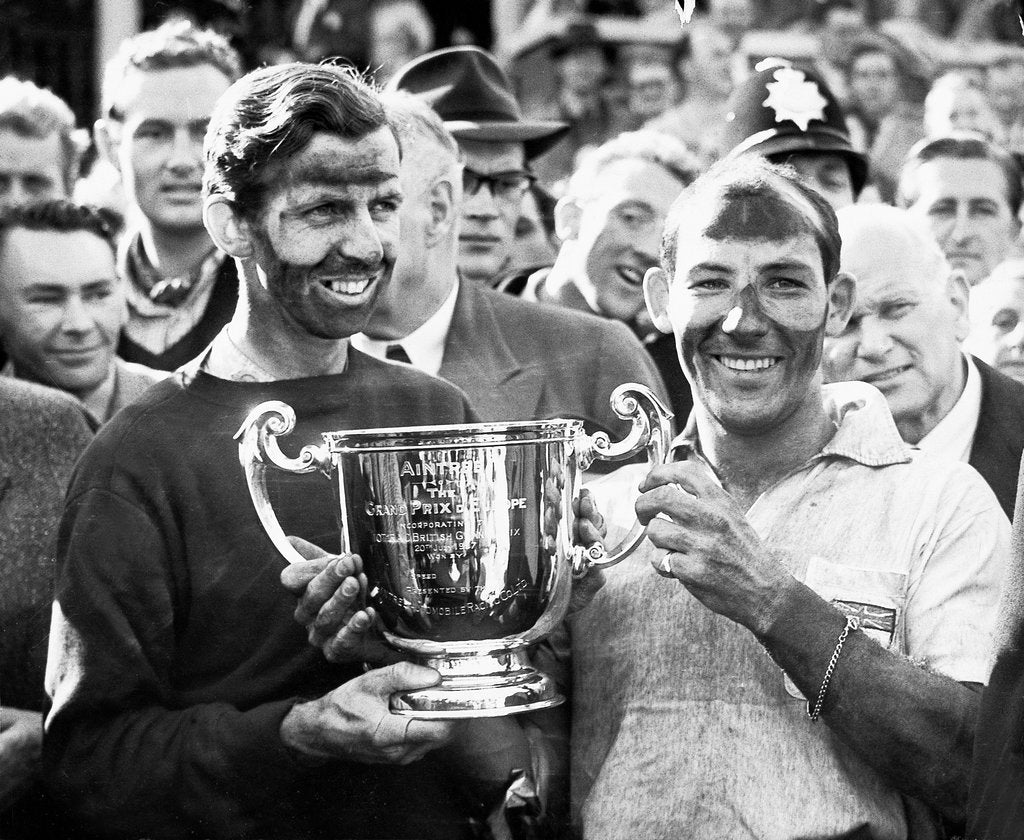 Detail of Stirling Moss and his Vanwall team-mate Tony Brooks by Associated Newspapers