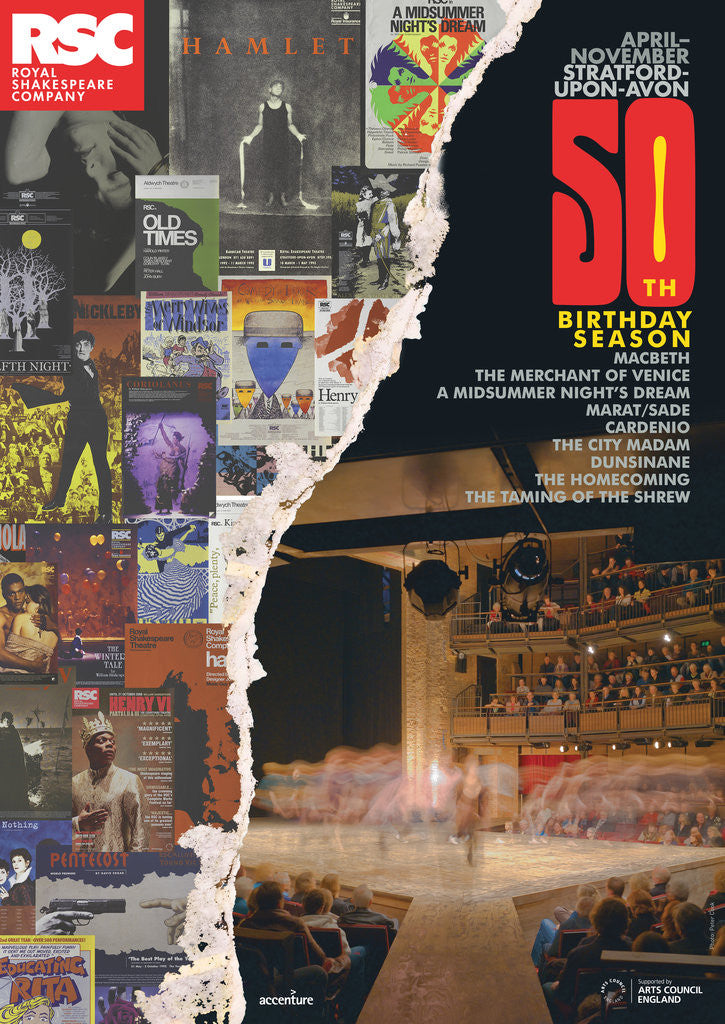 Detail of RSC 50th Birthday Season Poster, 2011 by Michael Boyd