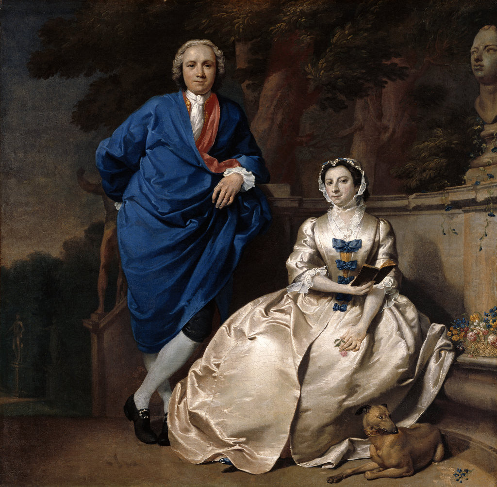 Detail of Portrait of George Michael Moser and his Wife Mary by Carl Marcus Tuscher