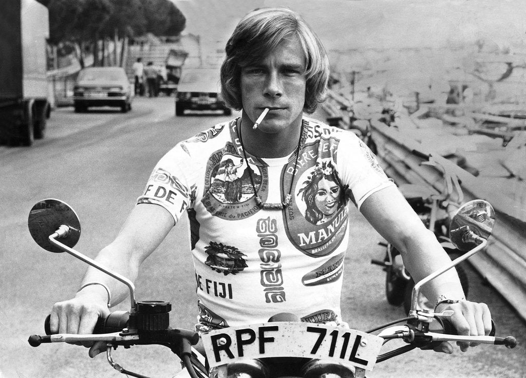 Detail of British racing driver James Hunt by Associated Newspapers