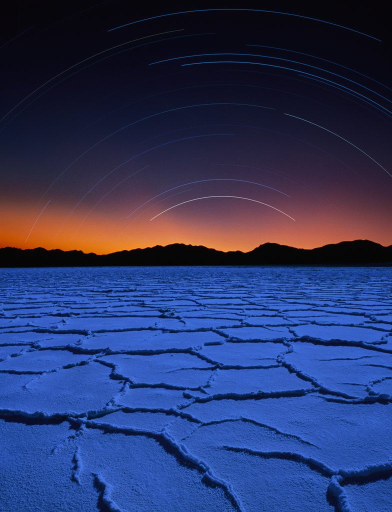 Detail of Star Trails Over Salt Pan by Anonymous