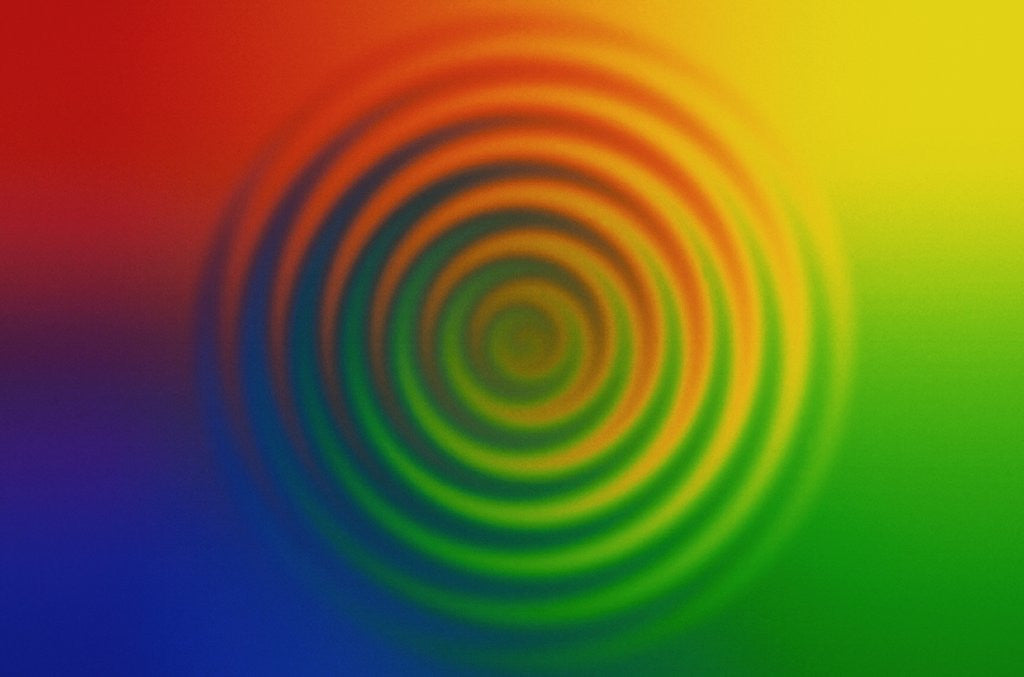 Detail of Concentric Circles in Color Field by Corbis