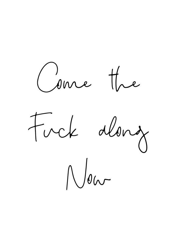 Detail of Come the fuck along now by Joumari