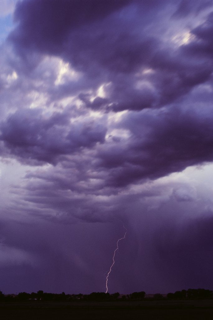 Detail of Lightning and Storm Clouds by Anonymous