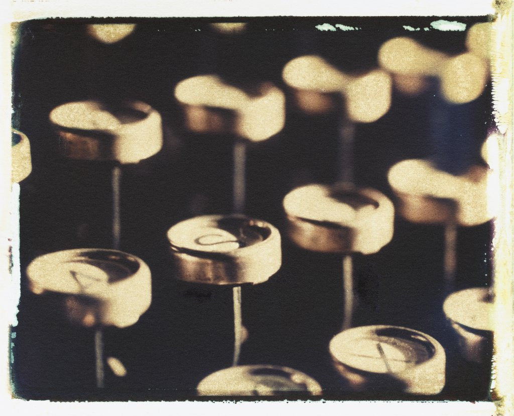 Detail of Old Typewriter Keys #2 by Jennifer Kennard