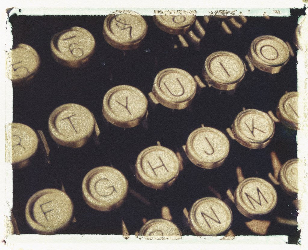 Detail of Old Typewriter Keys by Jennifer Kennard