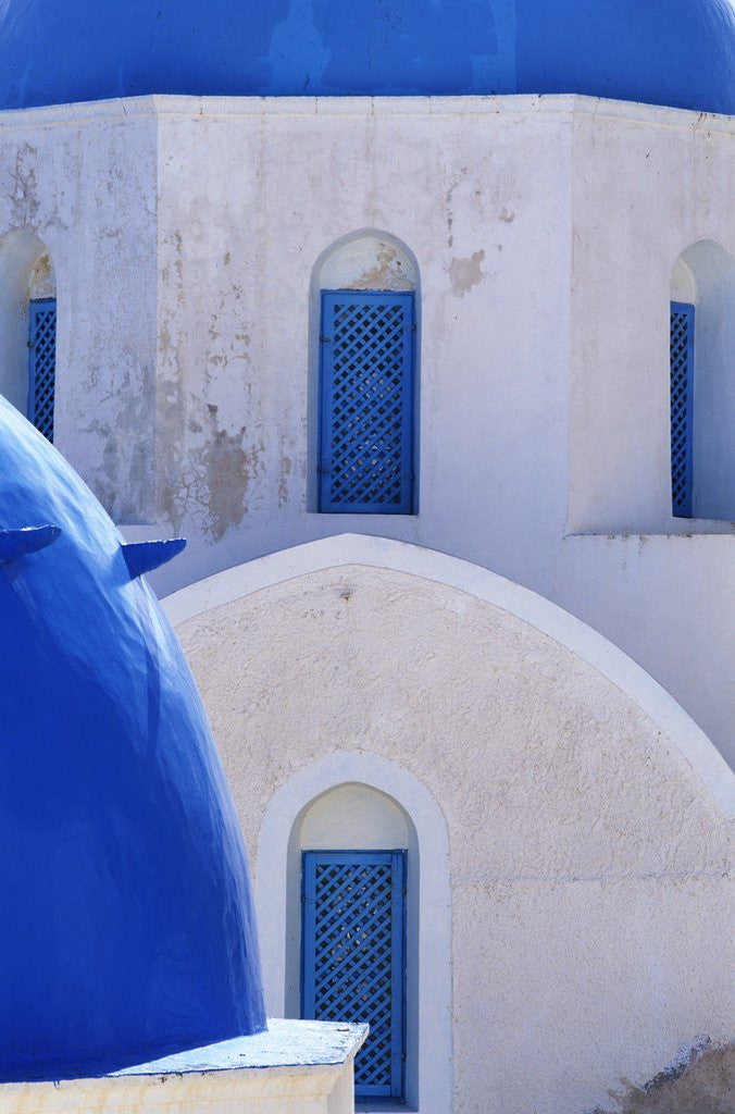 Detail of Windows and Arches of a Whitewashed Church by Anonymous