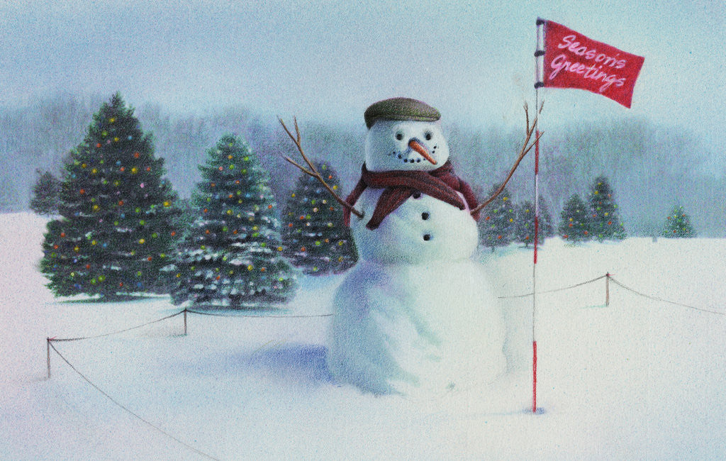 Detail of Golfing Snowman by Kirsten Soderlind