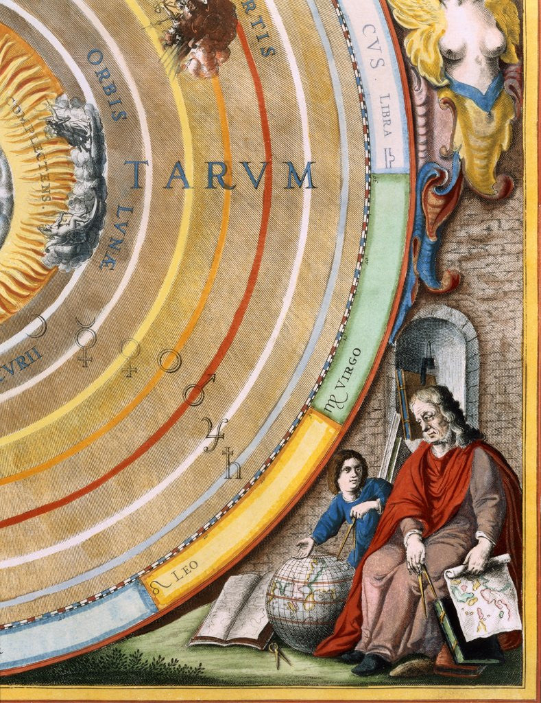 Detail of Detail of an astronomer from Plate 1 from Harmonia Macrocosmica by Andreas Cellarius