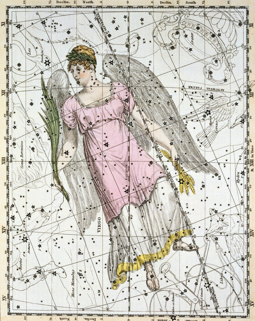 Detail of The Constellation Virgo from A Celestial Atlas by Alexander Jamieson