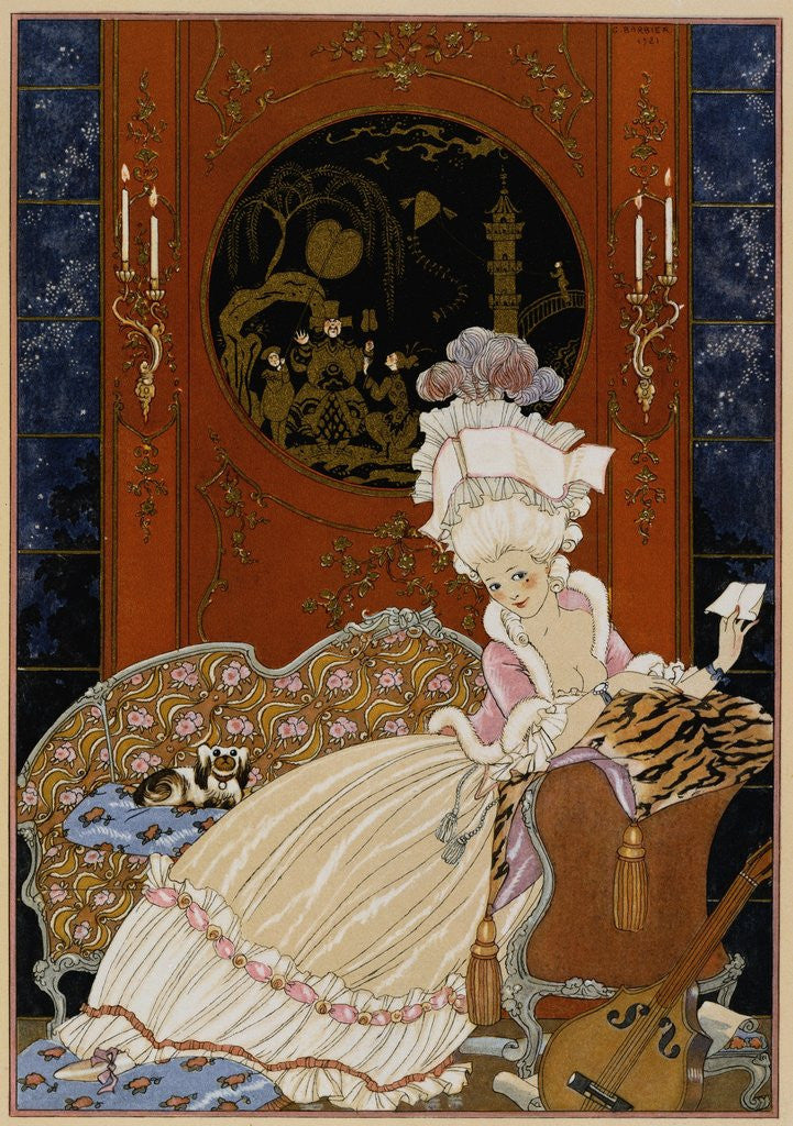 Detail of Love Letter by Georges Barbier