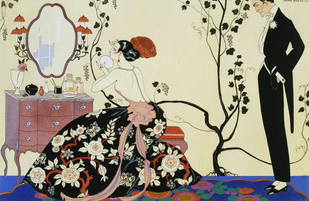 Detail of The Powder Puff by Georges Barbier